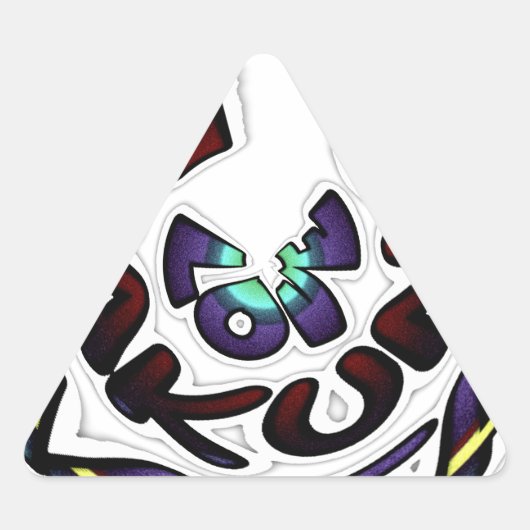 ラブハクナマタタラブギフト 三角形シール (正面)