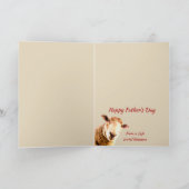 ラブハグキス父の日ソーシャルディスタンスおもしろい サンキューカード (内部)