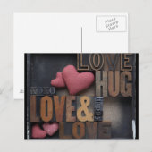 ラブハグハートはがき ポストカード (正面/裏面)