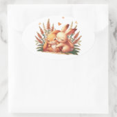 ラブハグ 楕円形シール (バッグ)