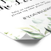 ラブハッシュタグ水の色ユーカリをキャプチャ ポスター (角)