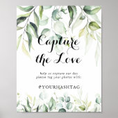 ラブハッシュタグ水の色ユーカリをキャプチャ ポスター (正面)