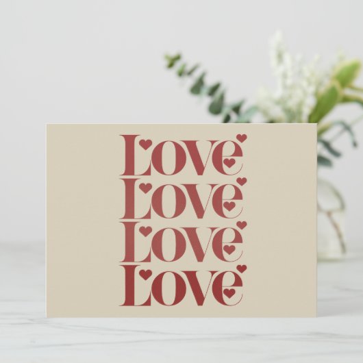 ラブハッピーバレンタインデーバレンタインカップル サンキューカード (スタンド正面)