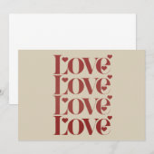 ラブハッピーバレンタインデーバレンタインカップル サンキューカード (正面/裏面)