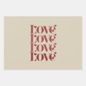 ラブハッピーバレンタインデーバレンタインカップル ラッピングペーパーシート (正面)