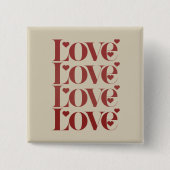 ラブハッピーバレンタインデーバレンタインカップル 缶バッジ (正面)