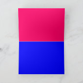 ラブハッピーバレンタインピンクブルーグリーティングカード シーズンカード (内部)