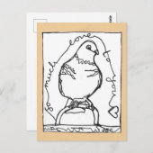 ラブハト葉書連続ライン ポストカード (正面/裏面)