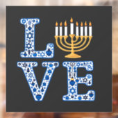 ラブハヌッカユダヤ教ホリデイ(ユダヤ教)メノラー ウィンドウサイン (シート2)
