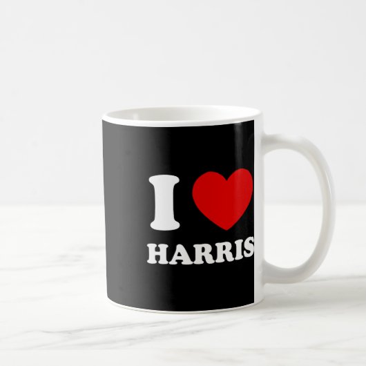 ラブハリスIハートハリスおもしろいファーストネームHarris コーヒーマグカップ (右)