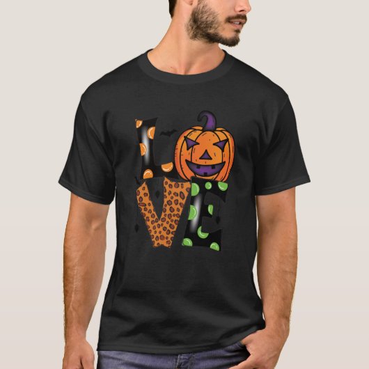 ラブハロウィーンのカボチャTシャツ Tシャツ (正面)