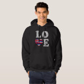 ラブハワイフラッグハワイアンハワイアンファミリーホーム パーカ (正面フル)