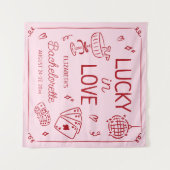 ラブハンドお洒落ドローバチェロレッテ タペストリー (正面(横))