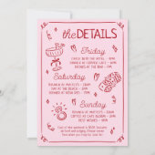 ラブハンドお洒落ドローバチェロレッテ 招待状 (裏面)