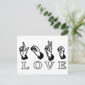 ラブハンドサインカスタムはがき ポストカード (スタンド正面)