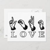 ラブハンドサインカスタムはがき ポストカード (正面/裏面)