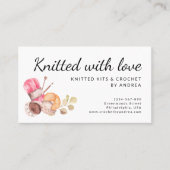 ラブハンドメイドヤーンクロシェで編んだ 名刺 (正面)