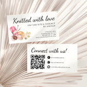 ラブハンドメイドヤーンクロシェで編んだ 名刺