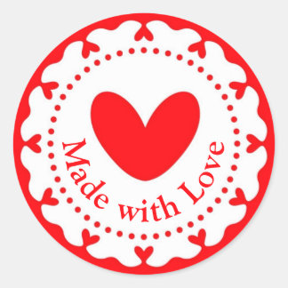 ラブハンドメイド手作りラベルシールで作る ラウンドシール