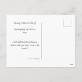 ラブハンド色彩の鮮やかフローラヴァレンティーンズデイウォーター シーズンポストカード (裏面)