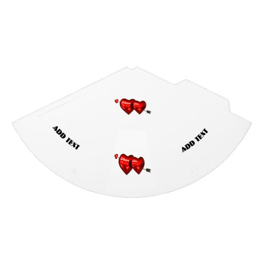 ラブハーツカスタムテキストクラフト用品 かわいい パーティーハット (正面)