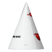 ラブハーツカスタムテキストクラフト用品 かわいい パーティーハット (左)