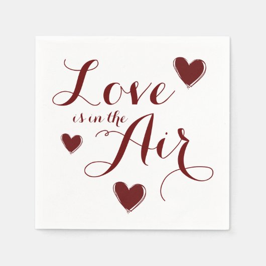 ラブハーツ ウェディング ペーパーナプキン セット スタンダードカクテルナプキン (正面)