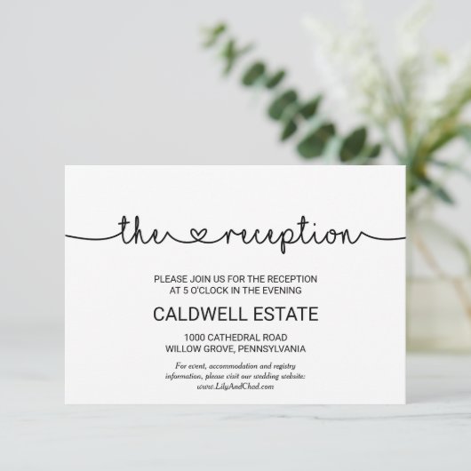 ラブハーツ ウェディング レセプション 封入カード エンクロージャーカード (スタンド正面)