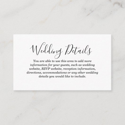 ラブハーツ ウェディング 詳細 封入カード エンクロージャーカード (正面)