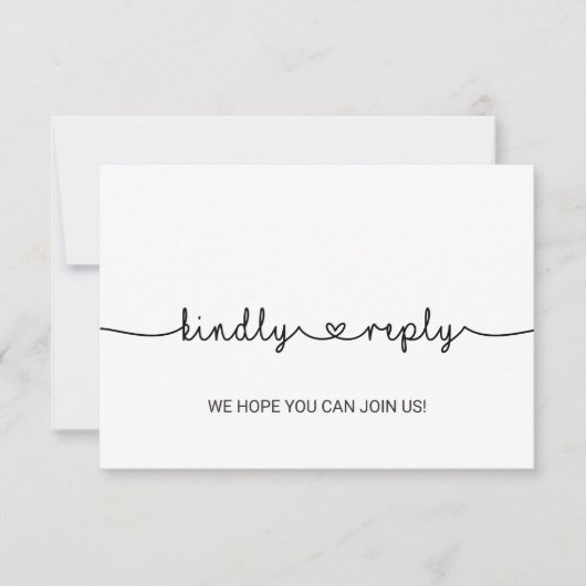 ラブハーツ メニュー選択 RSVP カード (正面)