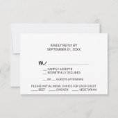 ラブハーツ メニュー選択 RSVP カード (裏面)