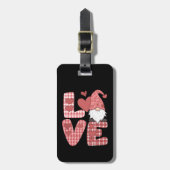 ラブハートかわいい格言バレンタインデー ラゲッジタグ (正面縦)