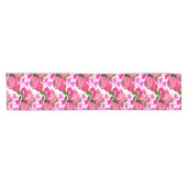 ラブハートとバラ/ピンクバレンタインデー ショートテーブルランナー (横)