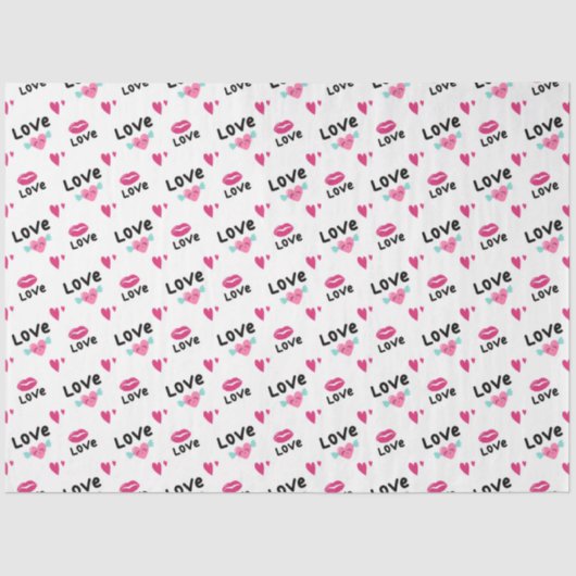 ラブハートと唇 薄葉紙 (正面)