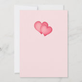 ラブハートと弓ブライダルシャワー招待 招待状 (裏面)