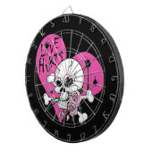 ラブハートのスカル ダーツボード (正面右)