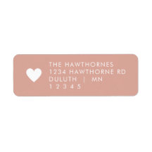 ラブハートの差出人住所ラベル
