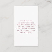 ラブハートの水彩画、愛を込めて作成 - ソーシャルリンク エンクロージャーカード (裏面)