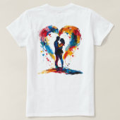 ラブハートの美意識ガールTシャツ 💕 Tシャツ (デザイン裏面)