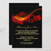 ラブハートの記念日招待状 招待状 (正面/裏面)