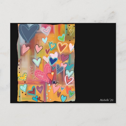 ラブハートはがき ポストカード (正面)
