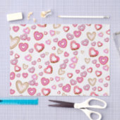 ラブハートは甘いペストリーピンクのバレンタイン 薄葉紙 (クラフト)