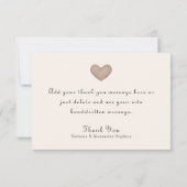 ラブハートアイボリー結婚スクリプト サンキューカード (裏面)