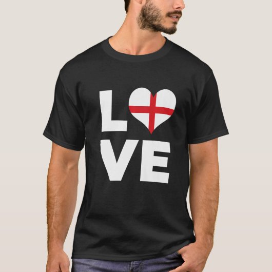 ラブハートイギリス国旗 Tシャツ (正面)