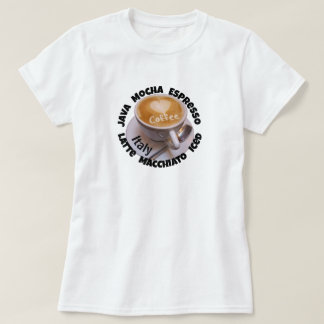 ラブハートイタリーカプチーノコーヒーカップマグTシャツ Tシャツ