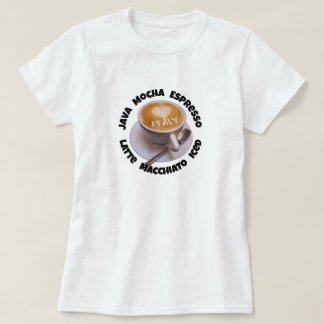 ラブハートイタリーカプチーノコーヒーカップマグTシャツ Tシャツ
