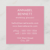 ラブハートウェディングプランナー スクエア名刺 (裏面)