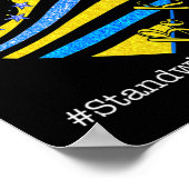 ラブハートウクライナはウクライナと親切に立つ ポスター (角)