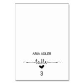 ラブハートエスコート座席表 テーブルナンバー (正面)