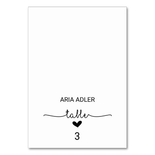 ラブハートエスコート座席表 テーブルナンバー (正面)